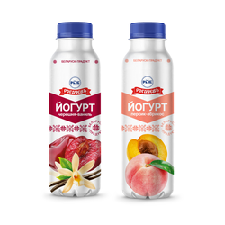 Йогурт со вкусом "Черешня-ваниль", "Персик-абрикос"